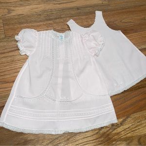 pink feltman bros classic dress with slip